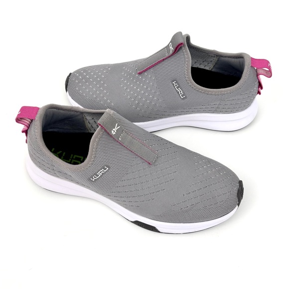 KURU Atom Slip On Sneaker Stone Grey Berry Pink Size 8.5 - Picture 8 of 16